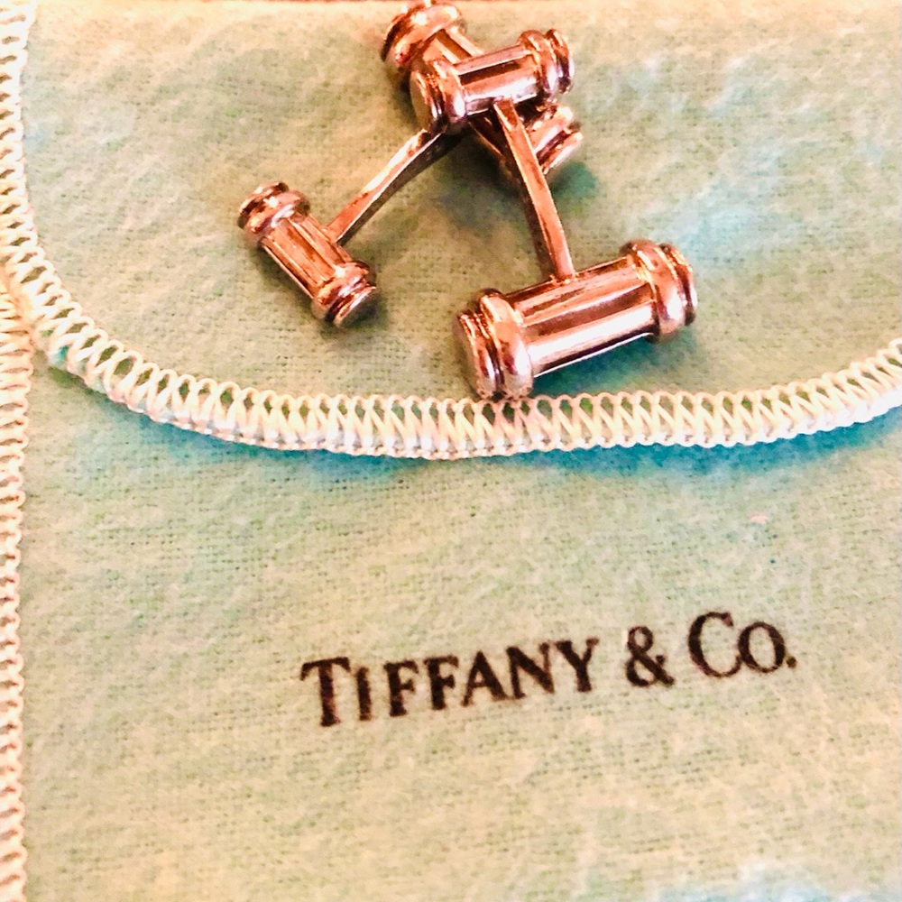 Tiffany & Co Sterling Silver Atlas Bar Cufflinks